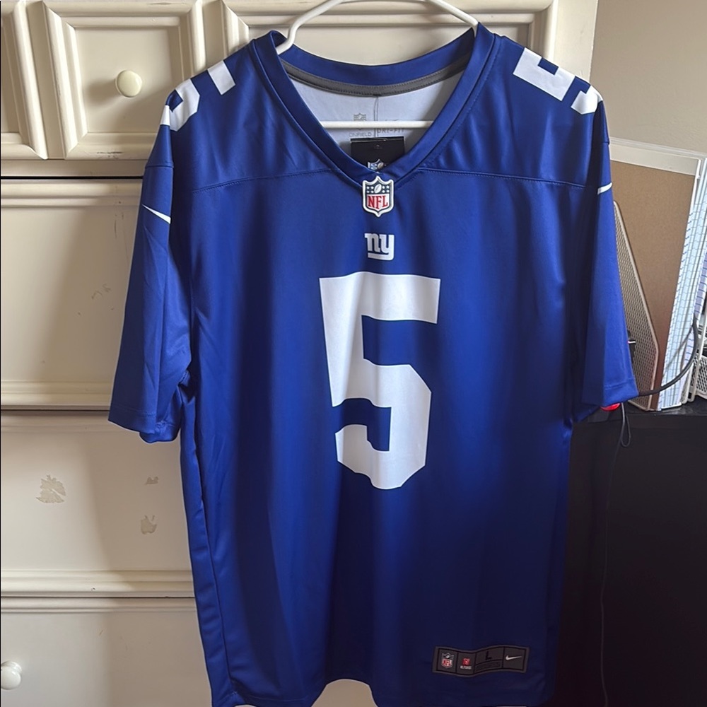 Nike Blue NFL Jersey with White Number 5
